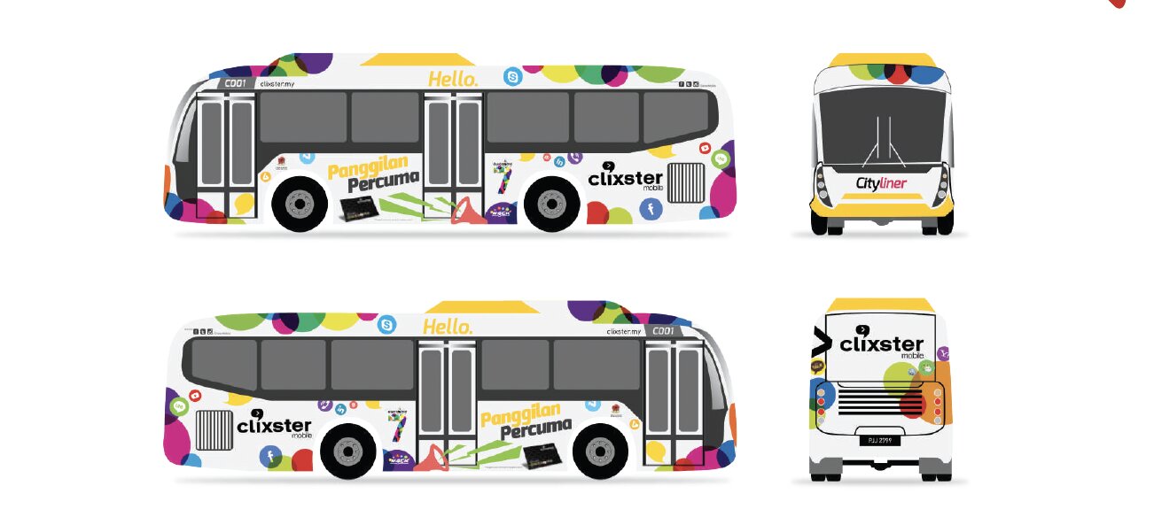 Clixster Mobile fleet livery for Clixster Mobile